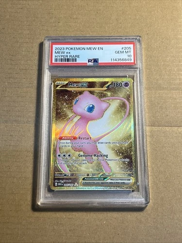 Pokémon TCG Mew 205/165 Scarlet & Violet 151 Gold Hyper Rare Card PSA 10