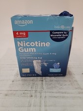 Amazon Nicotine Gum 4mg Stop Smoking Aid, Mint Freeze 160 Pieces Exp 1/27
