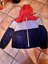 Regenjacke Gr 158 M Rot Weiß Blau