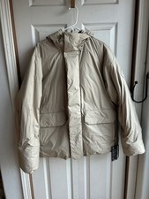 NWT Men  s Under Armour Beige Limitless Down Puffer Jacket 700F 280 Size Large