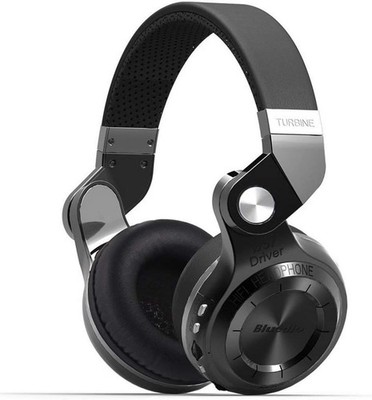 Bluedio T2 Plus Turbine Wireless Bluetooth Headphones with Mic/Micro SD Black 