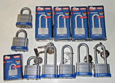 7 KEYED ALIKE ABUS 4ea-41/40HB50 3ea-41/40KA Padlock EE0036 Hardened Steel