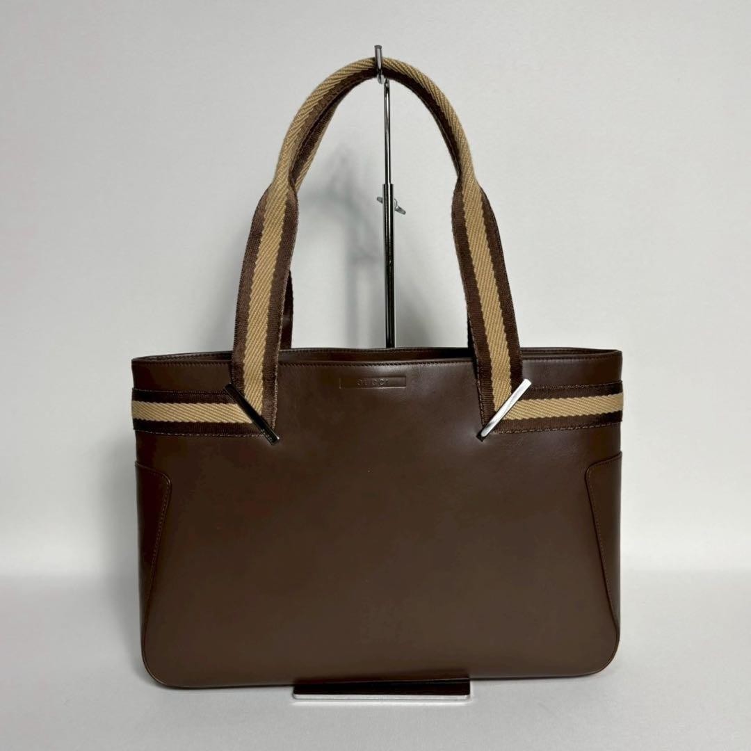 GUCCI Leather Tote Bag in Brown Authentic Model G04162366