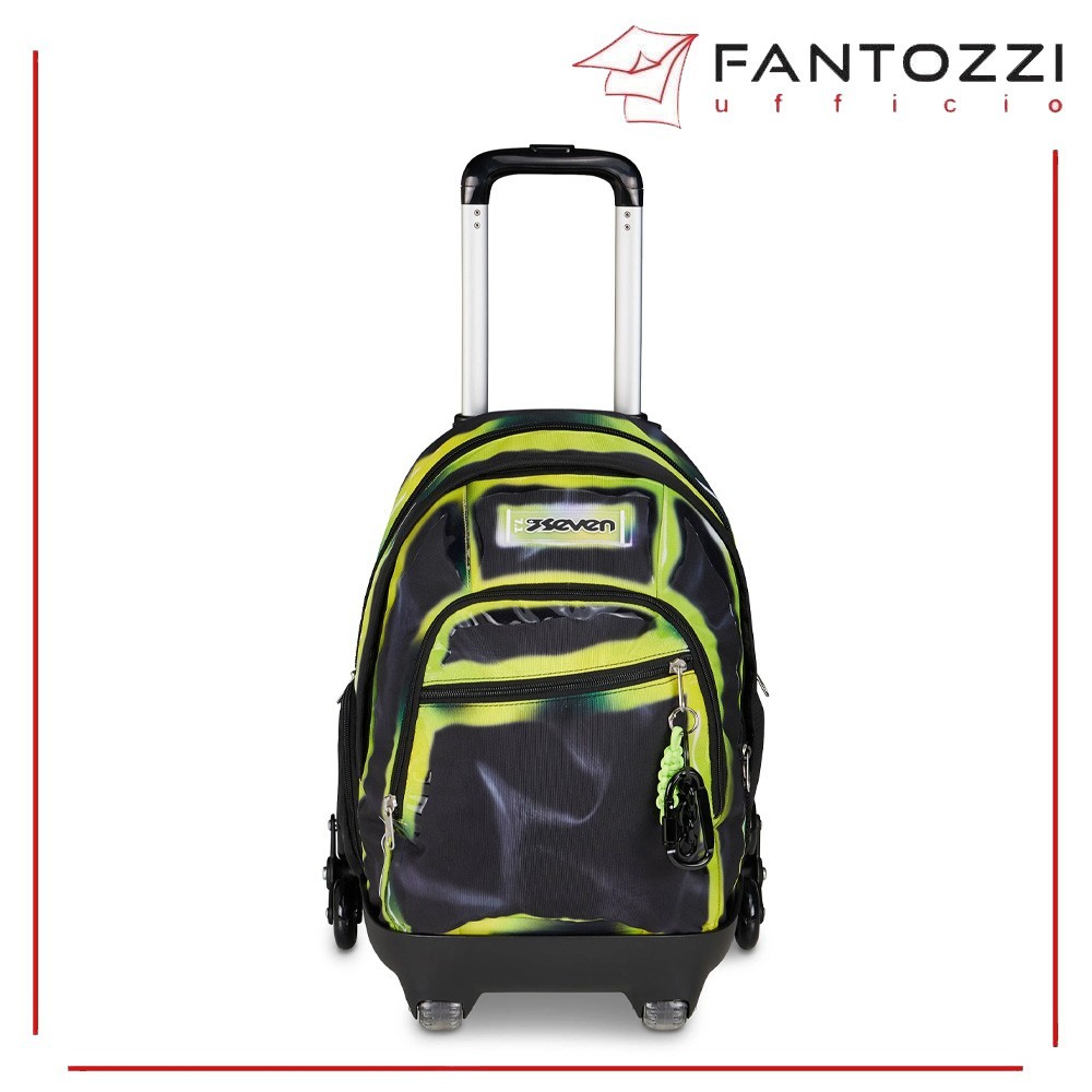 SEVEN - TROLLEY JACK 3 RUOTE - BLU FUSION - ZAINO SCUOLA - RAGAZZO