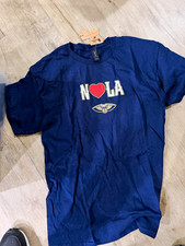 New Orleans Pelicans NBA Basketball Blue Short Sleeve NOLA Heart T-Shirt
