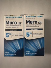 New Lot Of 2 Boxes Bausch Lomb Muro 128 Eye Ointment Corneal Edema 5 3.5g
