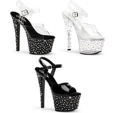 Pleaser 7" Heel Ankle Strap Sandal W/Multi-Size Rs Adult Women Stardance70X