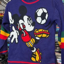 Vintage kids mickey mouse soccer