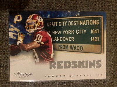 2012 Panini Prestige ROBERT GRIFFIN III Draft City Destinations Rc #9 Commanders