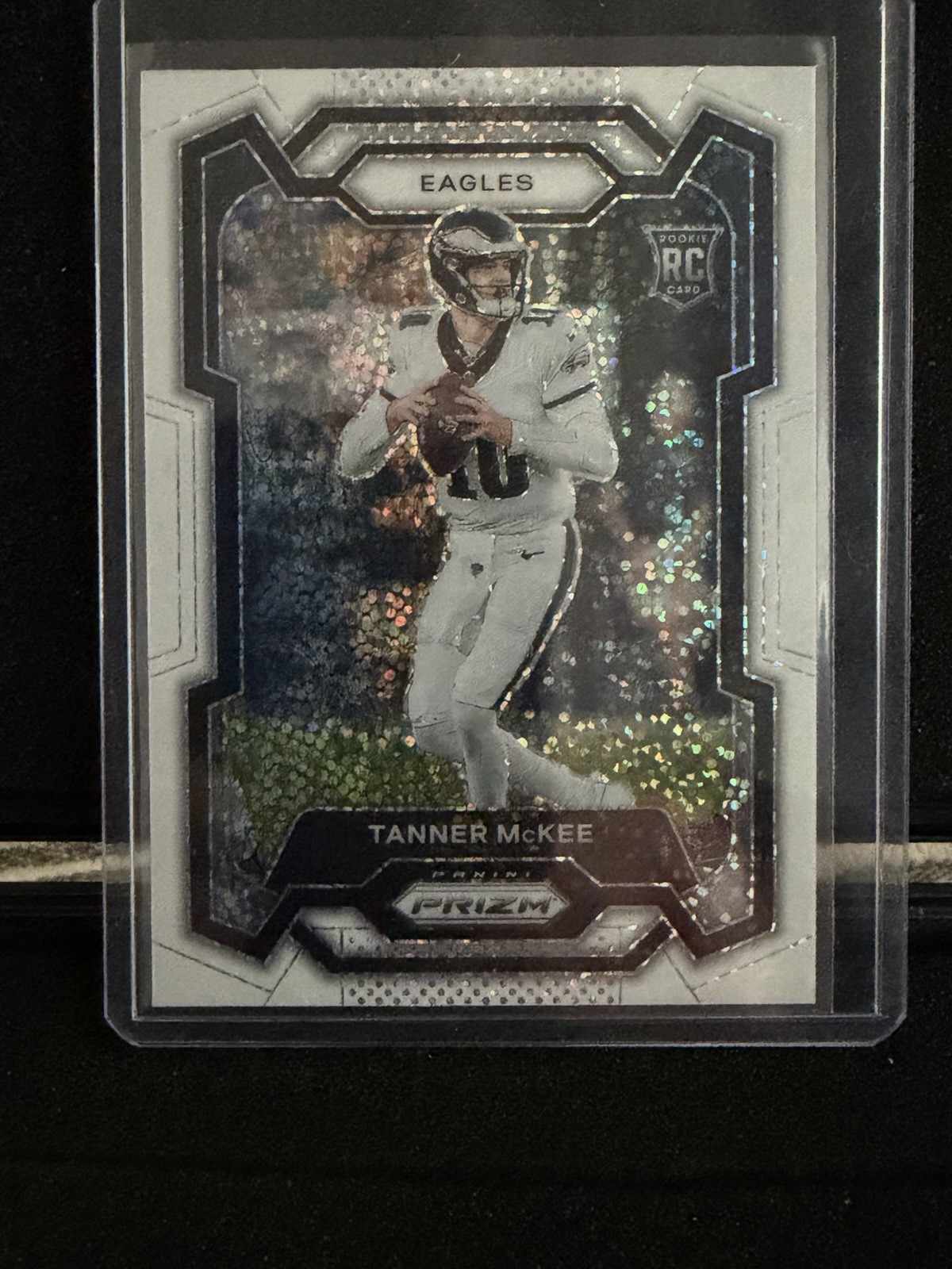 2023 Panini Prizm - Rookies Tanner McKee #383 White Sparkle Prizm (RC)