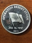 1991 Operation Desert Storm US Flag Eagle War Vtg Bullion-0.999 Silver 1 Oz Coin