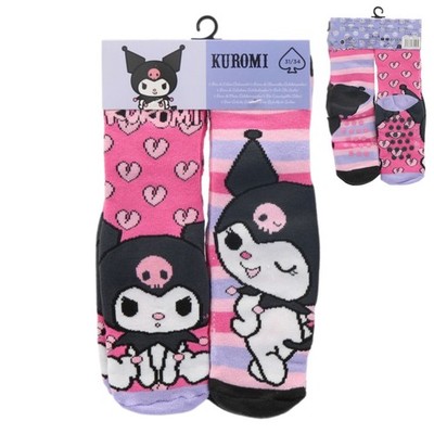 Hello Kitty Kuromi 2 Pack Kids Socks Non Slip Snuggle Socks Sports Socks
