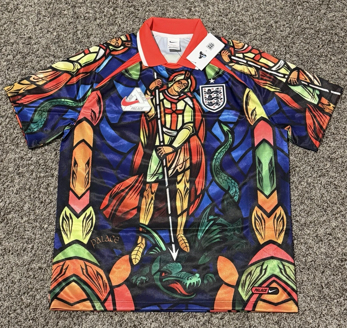 Palace Nike England Dri FIT Football Jersey Bright Crimson Size S