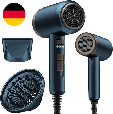 Ionen Föhn Mit Diffusor, 21,000 Rpm Schnelltrocknender Haartrockner Für Locken,K