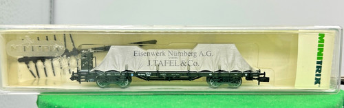 TRIX N 13406 Flachwagen mit Ladung unter Plane „Eisenwerk Nürnberg AG“, OVP | Condition: Neu