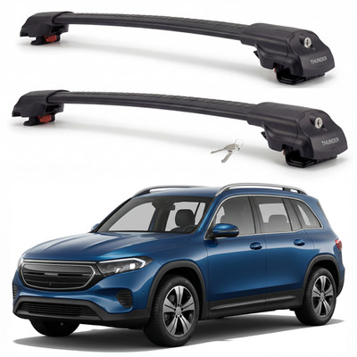 Roof Rack Cross Bars for Mercedes EQB V243 2022-2026 Aluminum Lockable Black