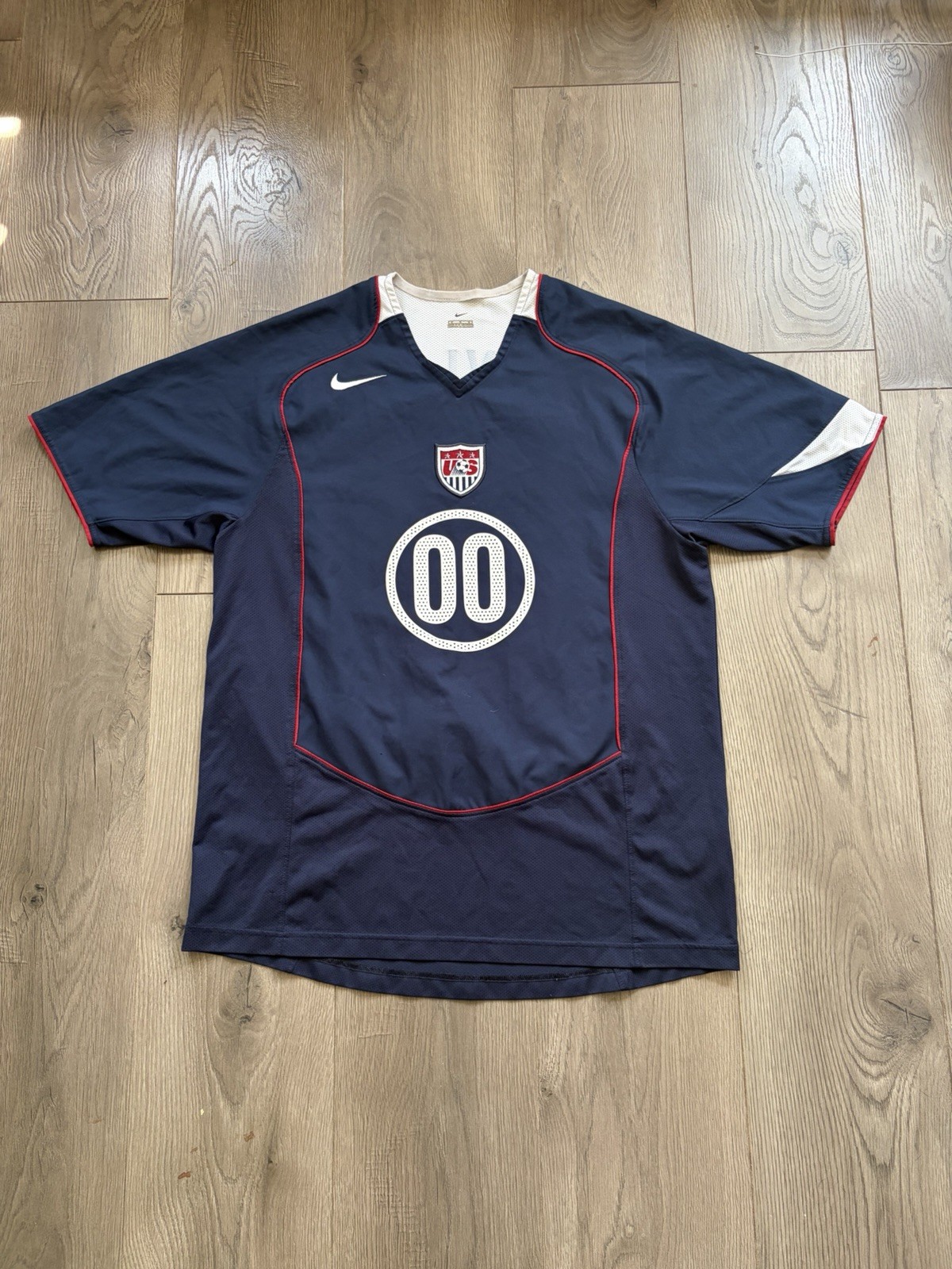 Nike 2004 T90 USMNT National Soccer Jersey Kit #00 Taylor Custom Made - Medium