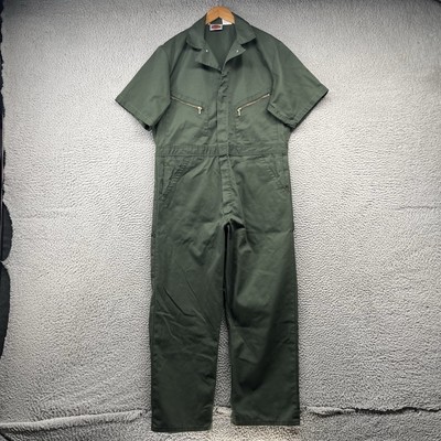 Vintage Dickies Coveralls Mens 44 Reg Green Mechanic Overalls