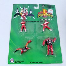 Vintage 1993 Mighty Morphin Power Rangers Party Favors Red Dragon Zord Placo