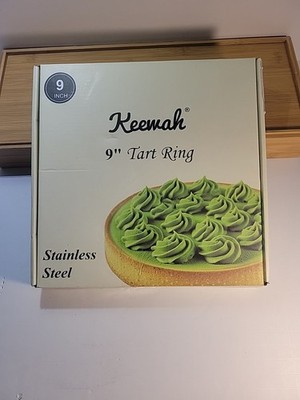 Keenah 9 Inch Perforated Tart Ring Stainless Steel Pastry Baking Mold