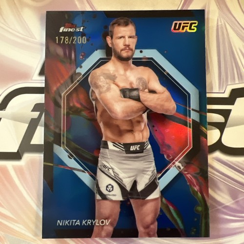 2024 Topps Finest UFC Blue Refractor /200 #30 Nikita Krylov