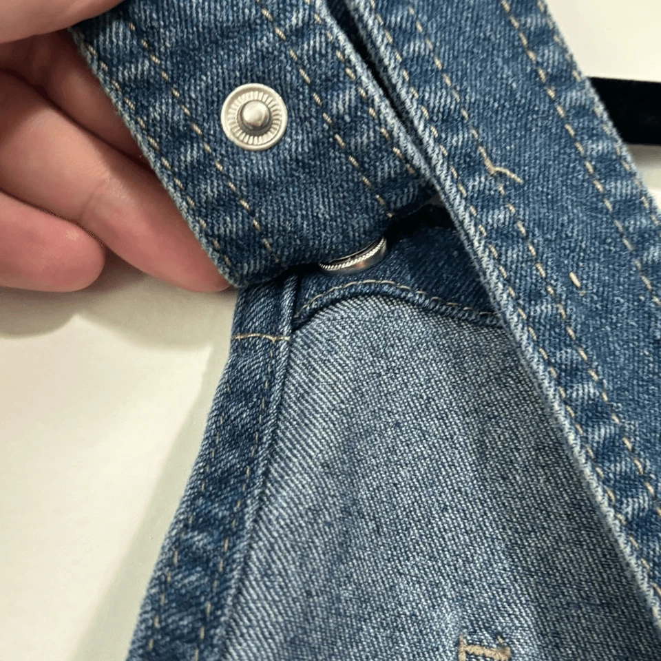 Joes Jeans Girls Flower Denim Shortalls Overalls Size 12 - Image 4 of 4