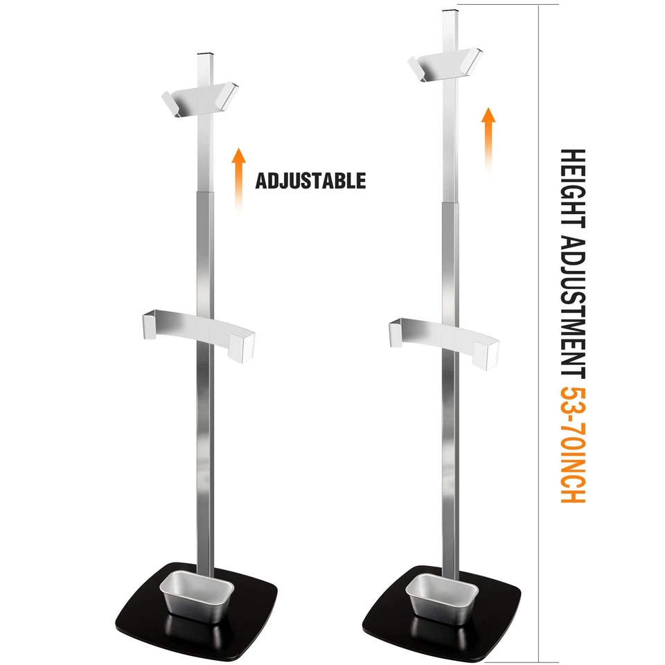 Estante para pelar pizza de acero inoxidable con base de metal de alta resistencia altura total 70" S... Foto 3 de 4