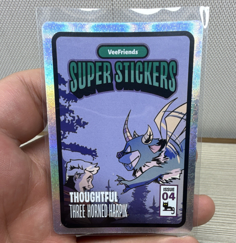 VeeFriends Super Stickers Thoughtful Three Horned Harpik #04 Comic Insert 2026