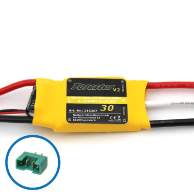 Torcster Speedcontroller ECO BEC 30A V2 MPX Brushless RC Flugzeug Regler
