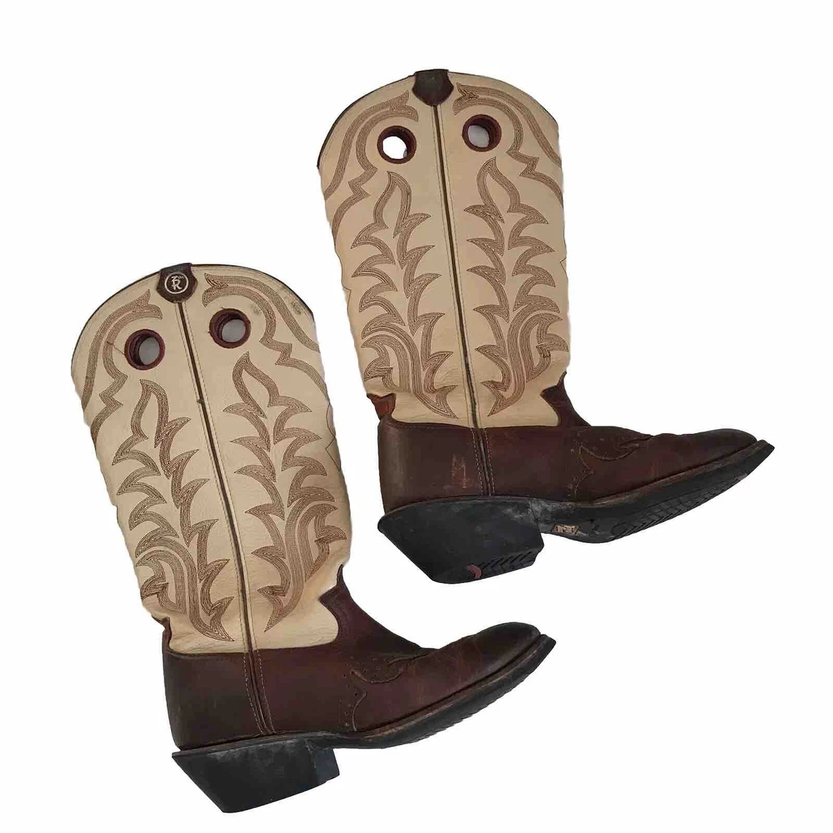 Bottes de cowboy vintage Tony Lama en peau de lézard marron pour hommes, style 7D 8251 - France