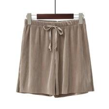 Women's Shorts Solid Wide Leg High Waist Drawstring Loose Casual Loungewear