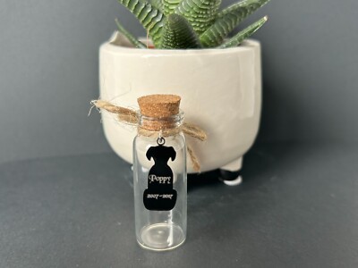 Haustier Fell Andenken Gedenkgeschenke Asche Glasflasche Box Katze Hund Geschenk personalisiert