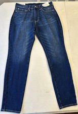 Abercrombie Fitch Athletic Slim Dark Wash Denim Jeans Men 30x32 Blue NEW W/TAGS