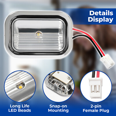 Replacement LED Light Shell W11462342 For Whirlpool & KitchenAid Refrigerators - Compatible With Multiple Models - View #5