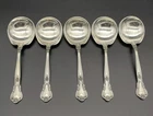 Set Of 5 Gorham Chantilly Sterling Silver Boullion Spoons No Mono old mark 5”