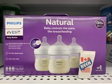 Philips CANADA Natural Baby Bottle W/Natural Response Nipple, Clear, 4oz, 3 pack