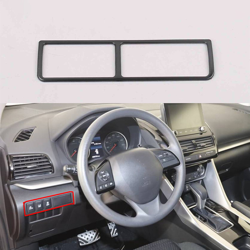 For Mitsubishi Eclipse Cross 2018-2023 Steel Black Headlight Button Frame  Cover | eBay
