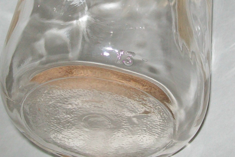 Vintage LAMB MASON Clear Rose Quart Canning Jar No. 13 embossed on