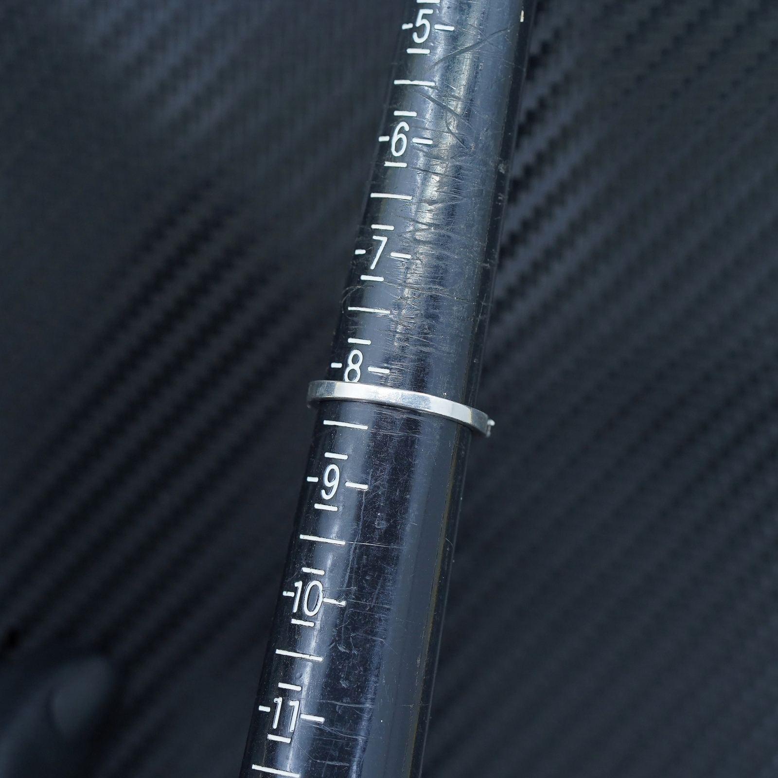 Size 8, sterling silver 925 stackable ring with s… - image 7