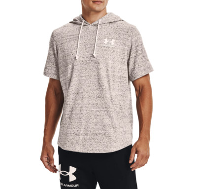 Men's Under Armour Rival Terry LC Short Sleeve Hoodie Size Small New Grey