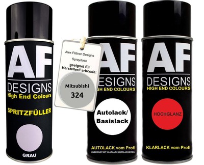 Spritzfüller Set für Mitsubishi 324 Luzern Silver Metallic Klarlack Spritzfüller