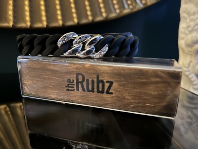 The Rubz Crystal Black & Silver Band