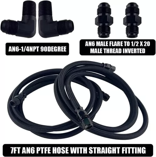 TH350 700R4 TH400 SS Braided Transmission Cool Hoses Lines Fits For Chevy Ford - Picture 8 of 9