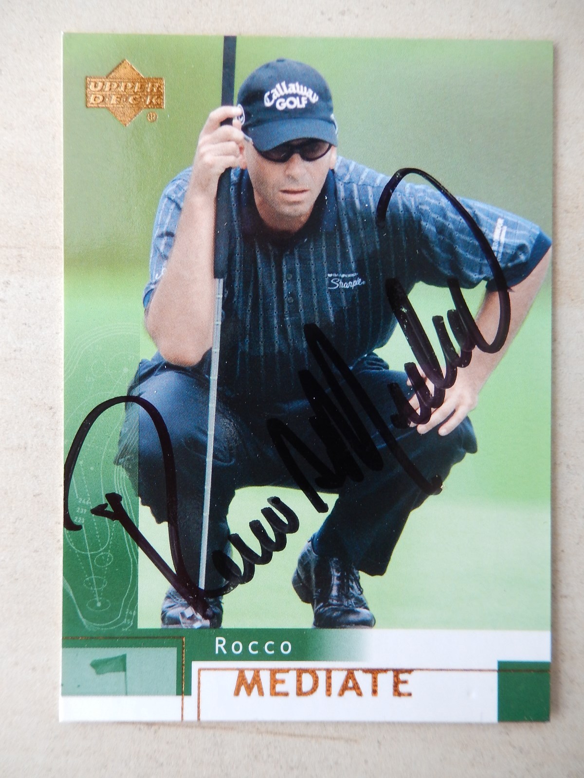 Rocco Mediate Autographed 2002 Upper Deck Golf Card