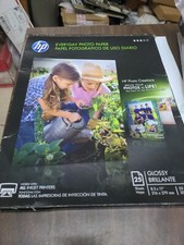 HP Everyday Photo Paper For Inkjet Printer Glossy 8.5 x 11 Open Box 18pcs Q5498A