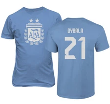 Argentina Soccer #21 Paulo Dybala World Football Adult and Youth T-Shirt