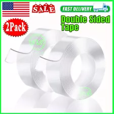 20FT Tape Double Sided Adhesive Removable Heavy Duty Invisible Mounting Nano New