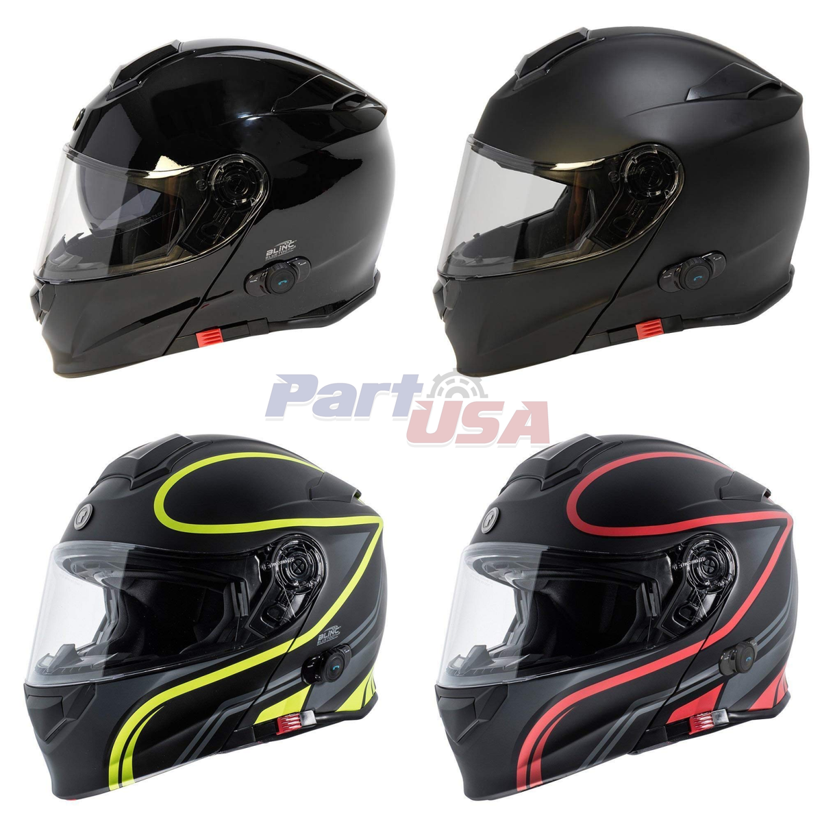blinc bluetooth motorcycle helmet T-28 Gloss White Introducing the all new TORC T15 TORC T-28 Bluetooth Matte Black