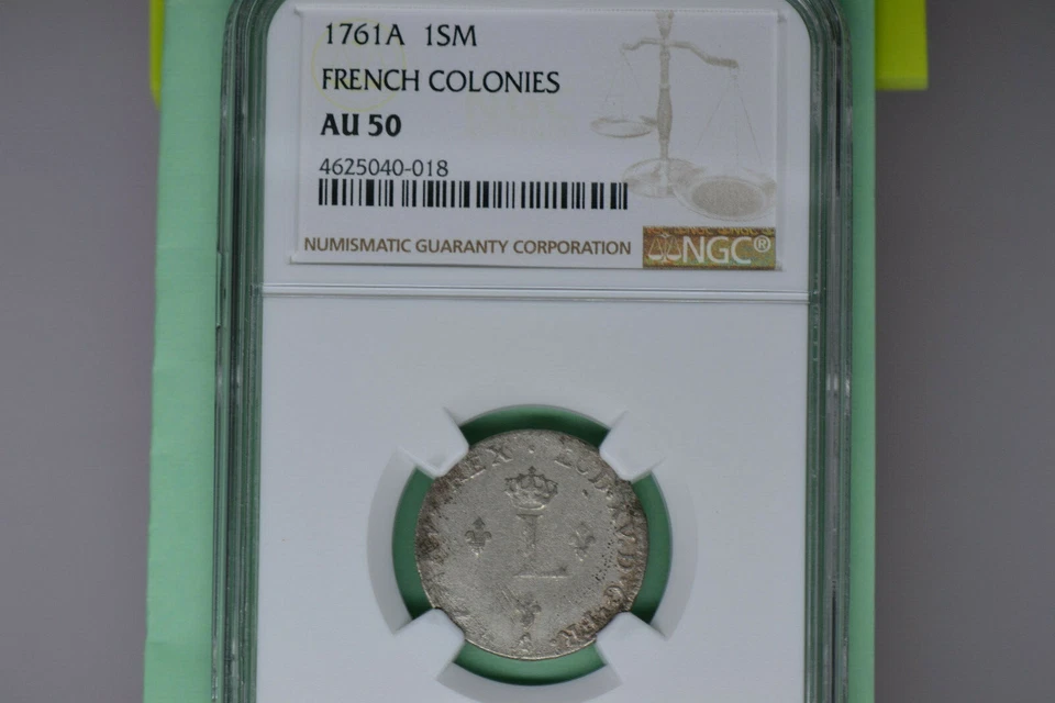 1761-A SOU M French Colonies Sou Marque- NGC AU-50 - Image 3 of 3
