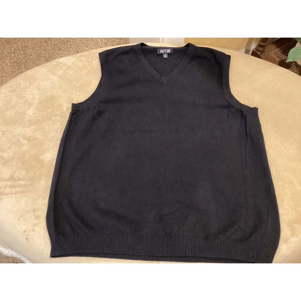 APT 9 Mens V-Neck Black Sweater Vest XXL, V-Neck - Image 3 of 4